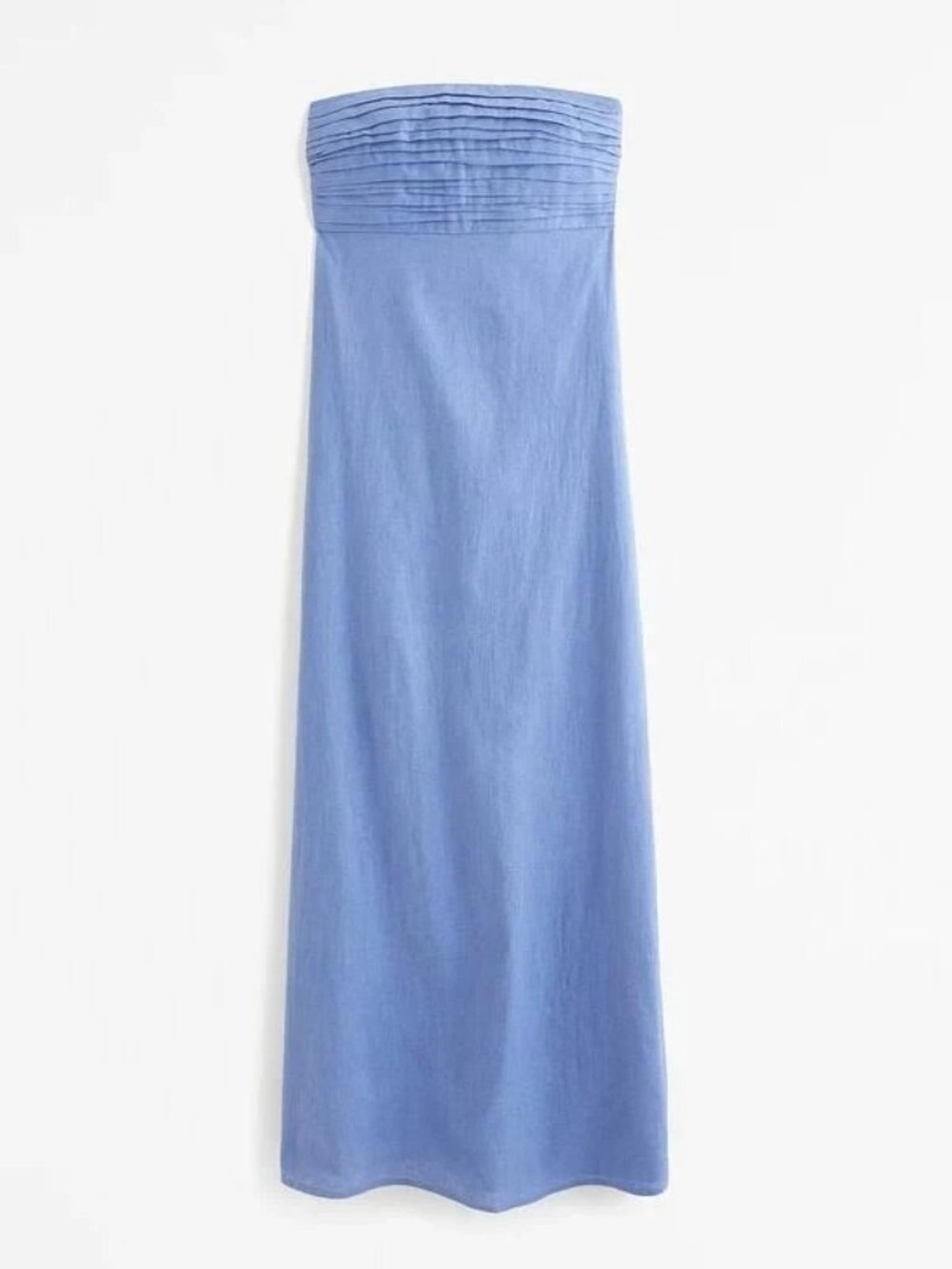 Abercrombie & Fitch Emerson Linen Cotton Blend Maxi Dress Blue XL Preppy Coastal - Picture 2 of 12